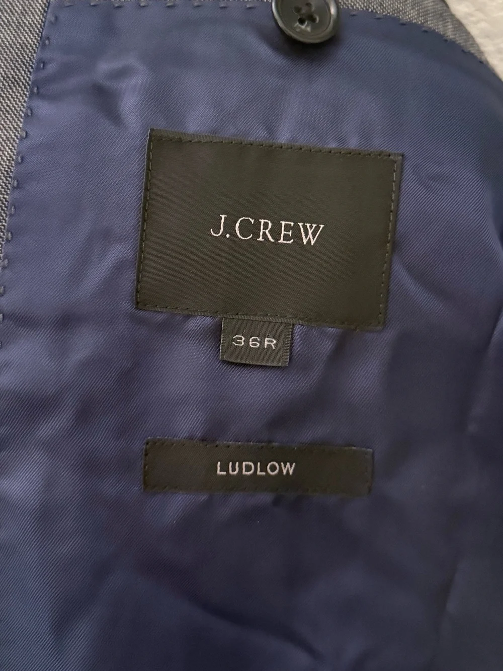 J. Crew Ludlow Blazer Sport Coat 36R Wool Gray Cocktail Wedding Formal Preppy